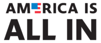 America is all in logo