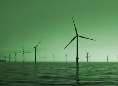 Offshore windfarm in the sea